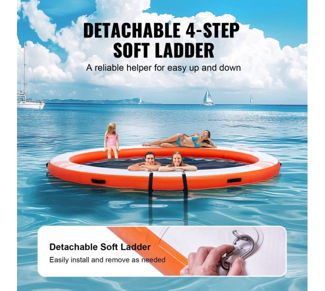 Pripučiama vandens platforma su trampoline4