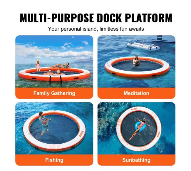 Pripučiama vandens platforma su trampoline5