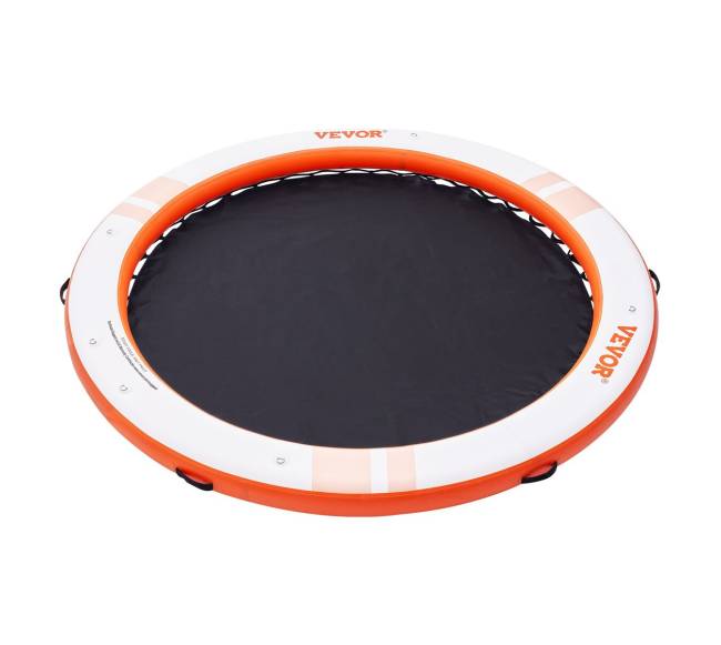 Pripučiama vandens platforma su trampoline9