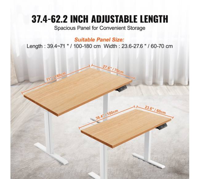 Elektrinis reguliuojamas darbastalis 70-117 cm2