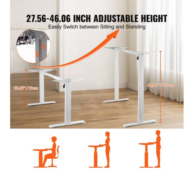 Elektrinis reguliuojamas darbastalis 70-117 cm3