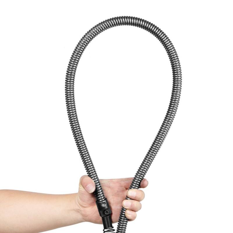 Kanalizacijos valymo kabelis 30.48 m su 4 pjovikliais0