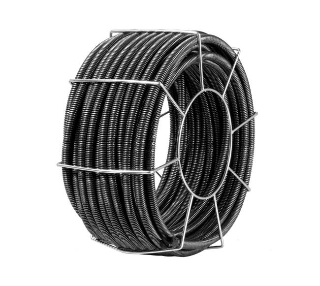 Kanalizacijos valymo kabelis 30.48 m su 4 pjovikliais9