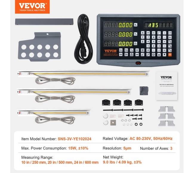 Skaitmeninis ilgio matuoklis su 3 ašių dro komplektu6