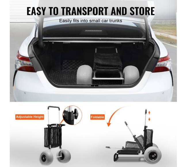 Paplūdimio vežimėlis su dideliais ratais smėliui5