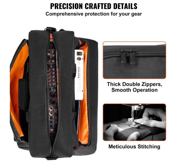 Paminkštinta DJ maišelė su 1200D Oksfordo audiniu5