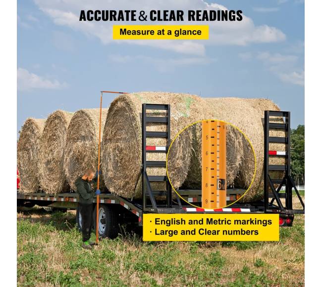 Aukščio matavimo lazda, 6 m stiklo pluošto3