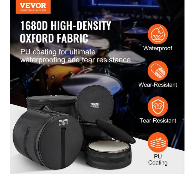 5 dalių būgnų krepšių komplektas iš oxford audinio1