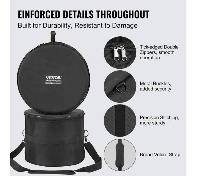 5 dalių būgnų krepšių komplektas iš oxford audinio5