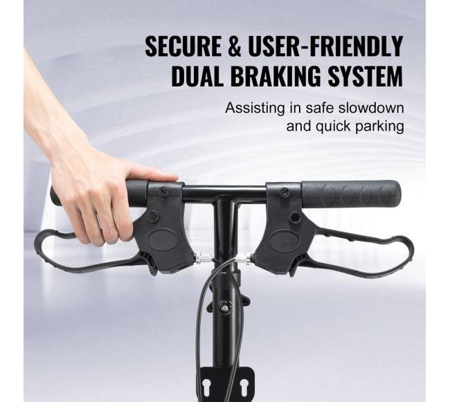 Sulankstomas kelio paspirtukas su reguliuojamu vairu4