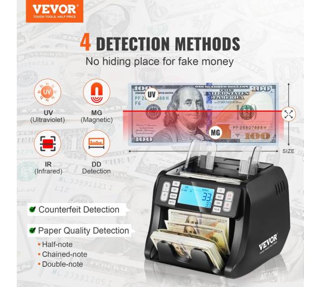 Banknotų skaičiavimo aparatas su padirbinių aptikimu1