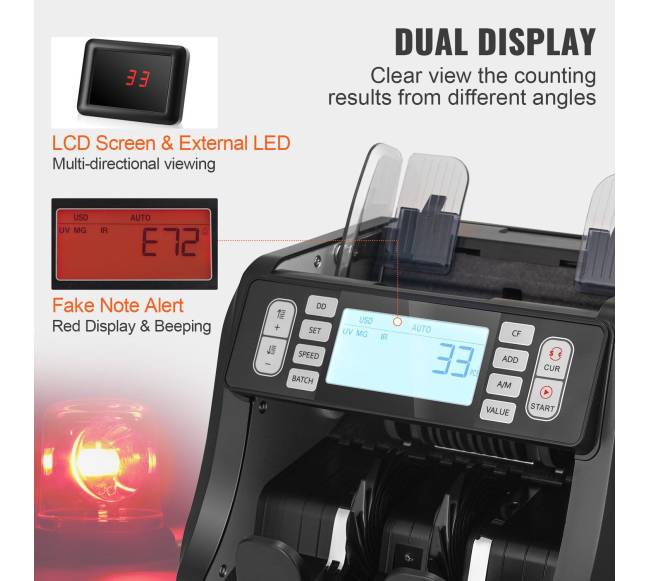 Banknotų skaičiavimo aparatas su padirbinių aptikimu4