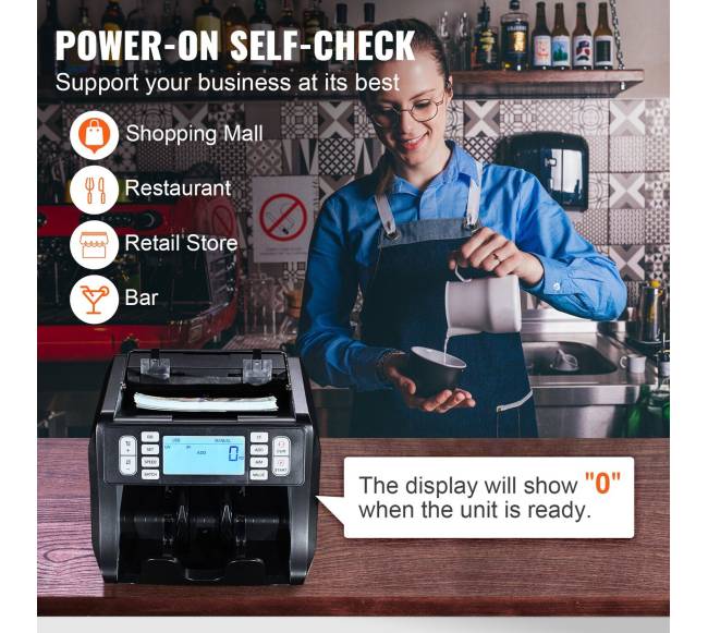 Banknotų skaičiavimo aparatas su padirbinių aptikimu5