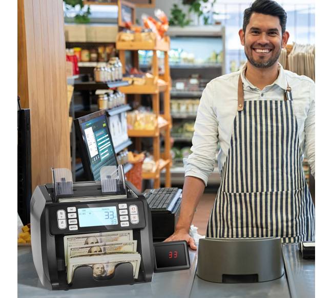 Banknotų skaičiavimo aparatas su padirbinių aptikimu7