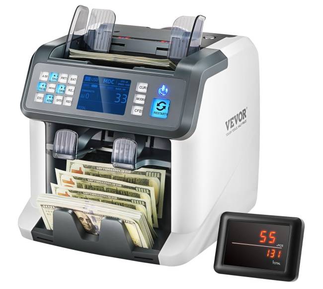 Banknotų skaičiuoklė su 2CIS SN UV IR MG DD0