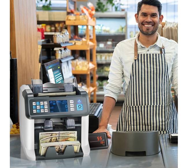 Banknotų skaičiuoklė su 2CIS SN UV IR MG DD7