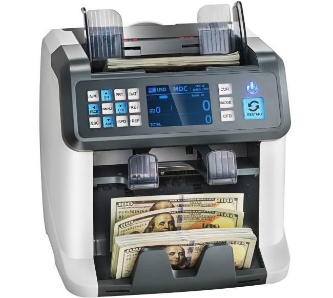 Banknotų skaičiuoklė su 2CIS SN UV IR MG DD8