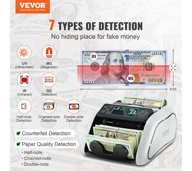 Pinigų skaičiavimo mašina su netikrų pinigų aptikimu1