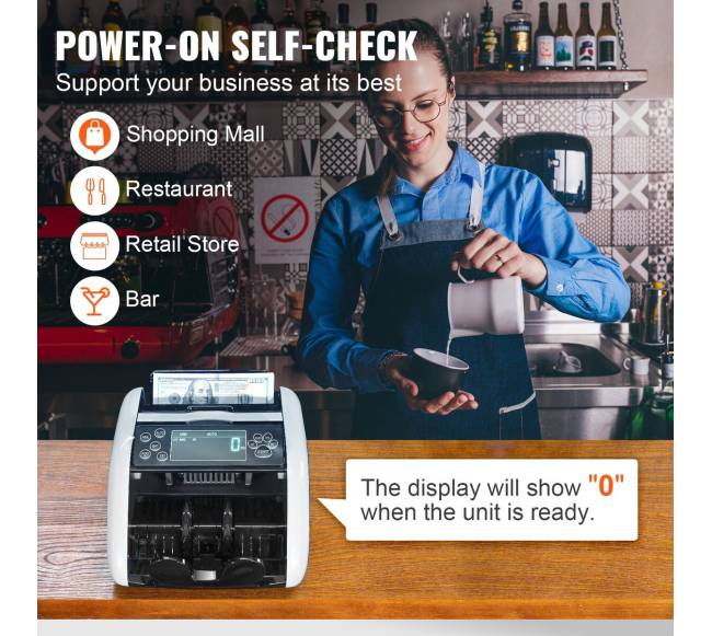 Pinigų skaičiavimo mašina su netikrų pinigų aptikimu5