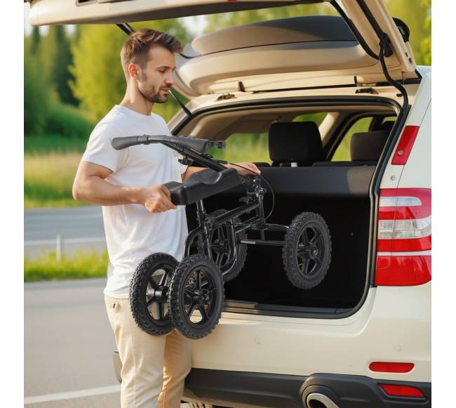 Sulankstomas kelių paspirtukas su reguliuojamu aukščiu7