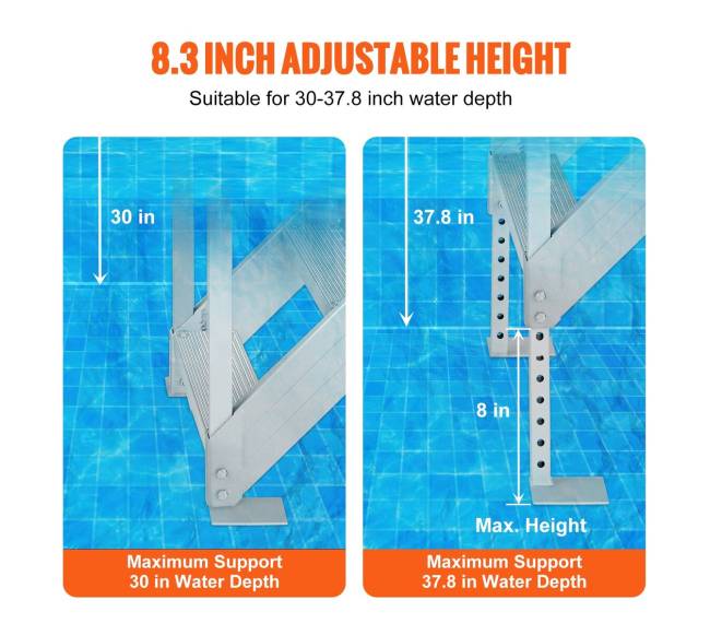 Aliuminės reguliuojamos kopėčios su turėklais2