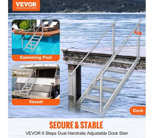 Aliuminis dokinis kopėčios, 43-51cm reguliuojamos1