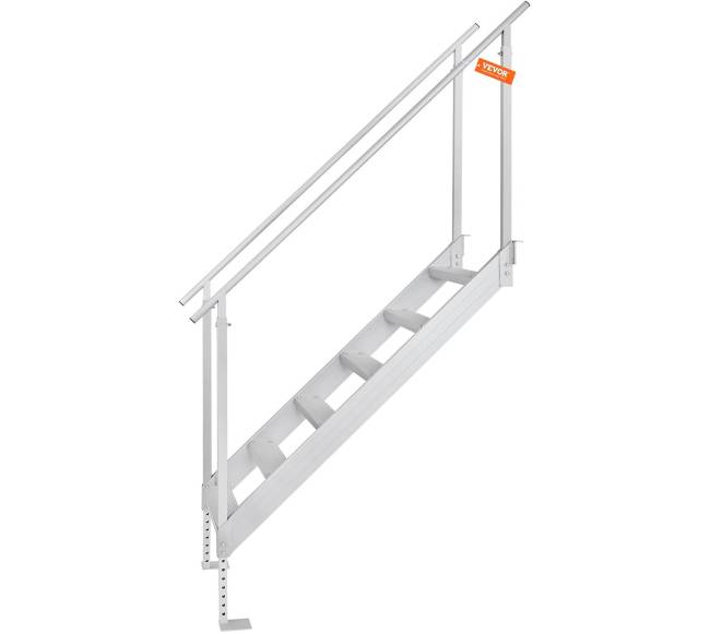 Aliuminis dokinis kopėčios, 43-51cm reguliuojamos10