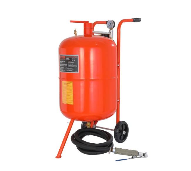 20 galonų smėliasrovė 60–110 PSI su 4 purkštukais9