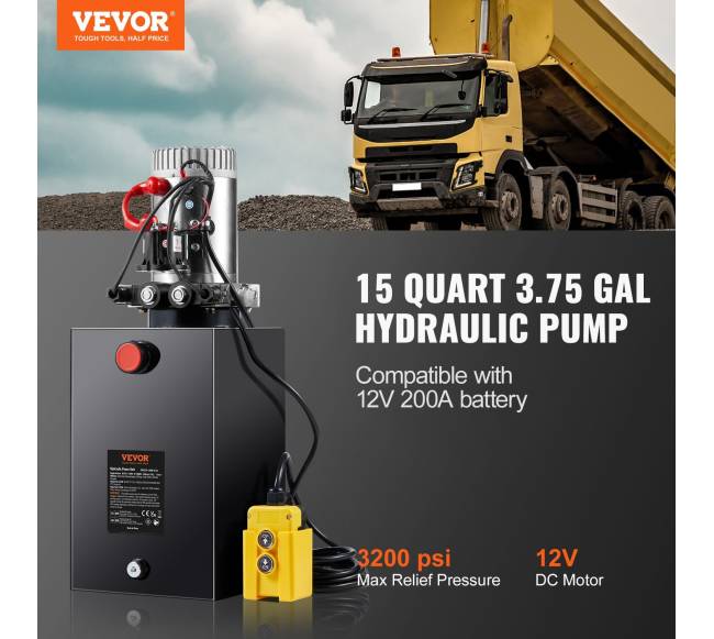 Hidraulinis siurblys 15 litrų dvipusis pompavimas 12V1