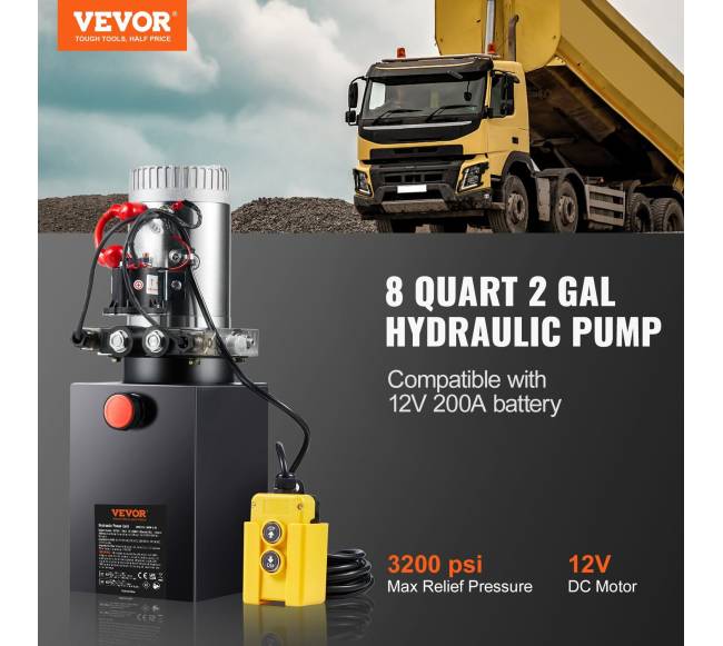 Hidraulinis siurblys 8 kvart dvigubo veikimo priekabai1