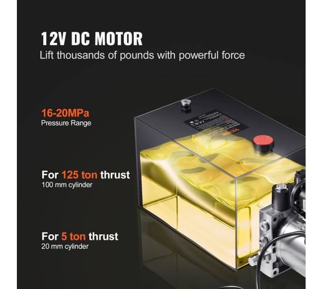 Hidraulinis vienpusių veiksmų siurblys 12V2