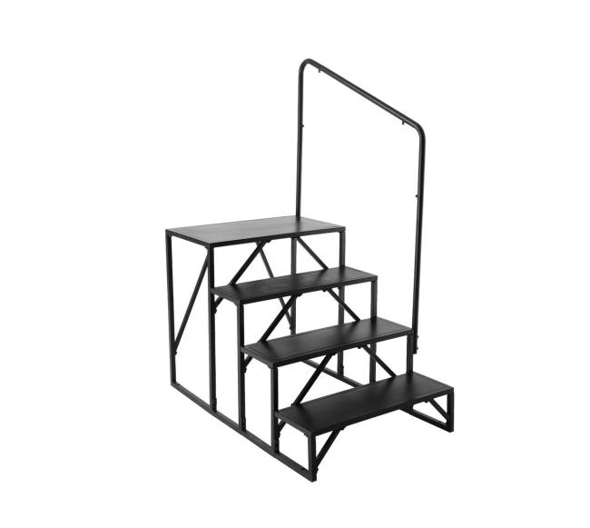 Laiptai kemperiams, 4 pakopų, su turėklais0