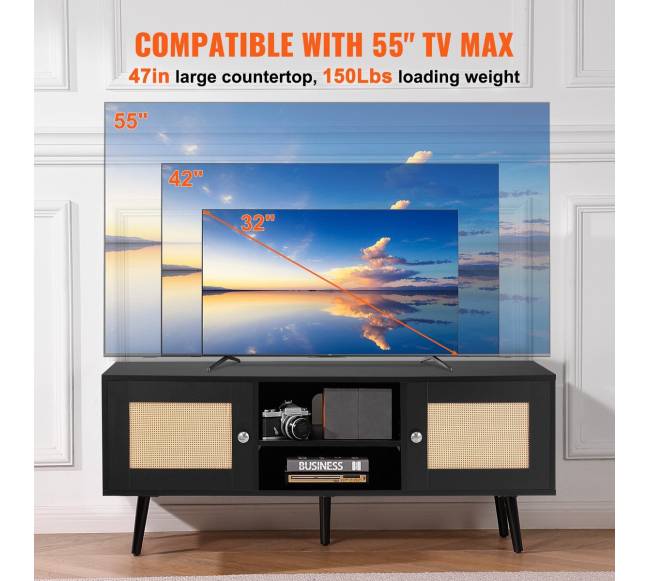 Rataninė TV spintelė 140 cm2