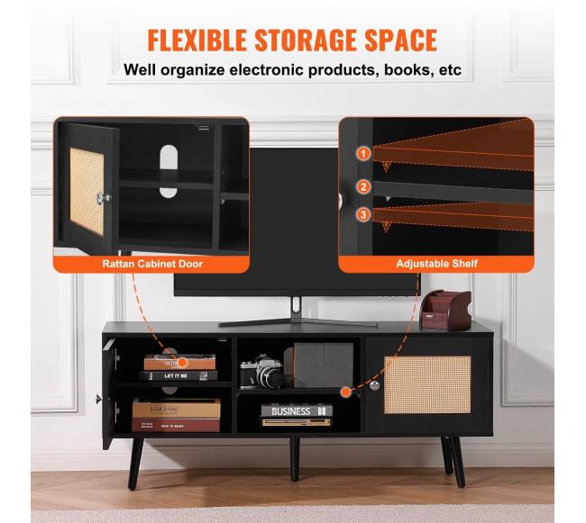 Rataninė TV spintelė 140 cm3