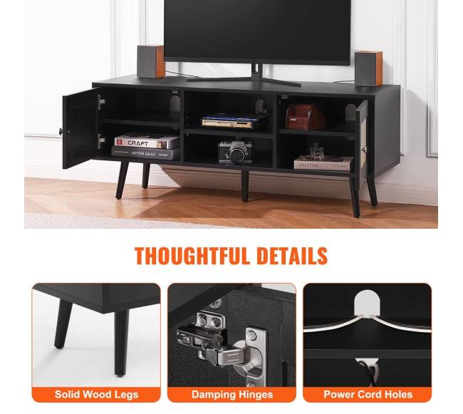 Rataninė TV spintelė 140 cm4