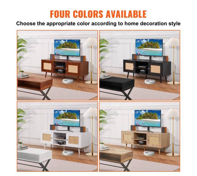 Rataninė TV spintelė, 55 colių televizoriui5