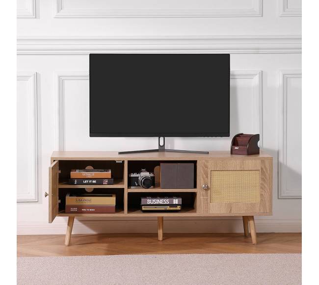 Rataninė TV spintelė, 55 colių televizoriui7