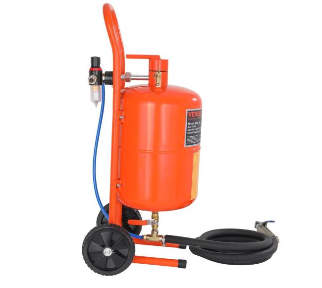 5 galonų smėliasrovė su 4 antgaliais0