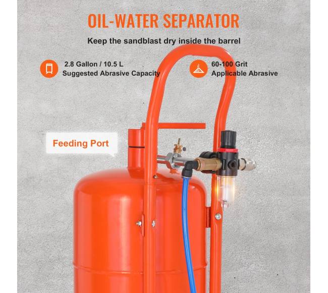 5 galonų smėliasrovė su 4 antgaliais2