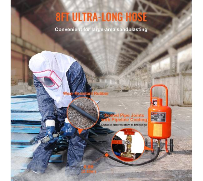 5 galonų smėliasrovė su 4 antgaliais5