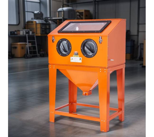 90 galonų smėliavimo spinta su dulkių surinktuvu7