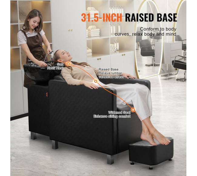 Plaukų plovimo kėdė su atrama kojoms4