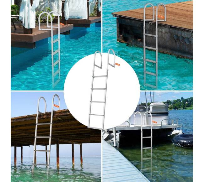 Valčių aliuminio laiptai su 5 pakopomis5