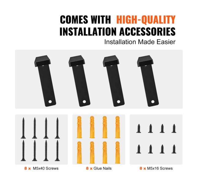 Plieniniai lentynų laikikliai, 4 vnt., juodi5