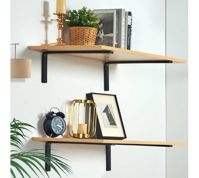 Plieniniai lentynų laikikliai, 4 vnt., juodi7