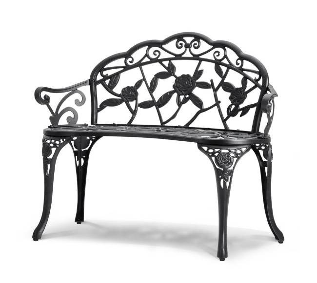 Metalinė lauko suolelis su atlošu0