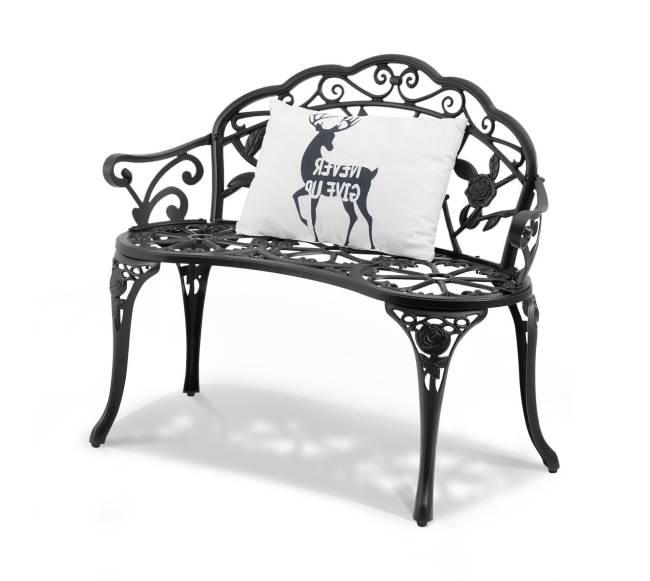 Metalinė lauko suolelis su atlošu9