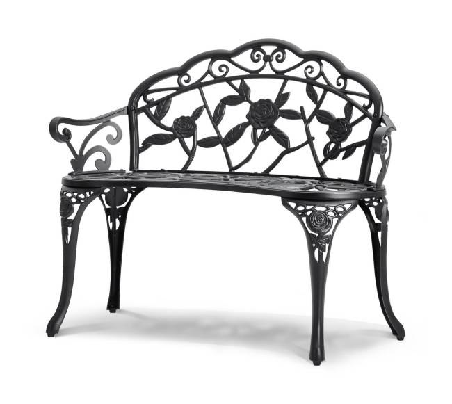 Metalinė lauko suolelis su atlošu10