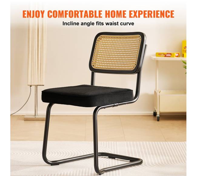 Rataninės kėdės, komplektas iš 4, juodos5