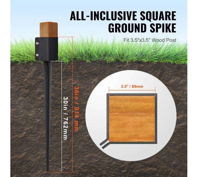 metaliniai tvoros stulpų tvirtinimo smaigai, 4 vnt.3